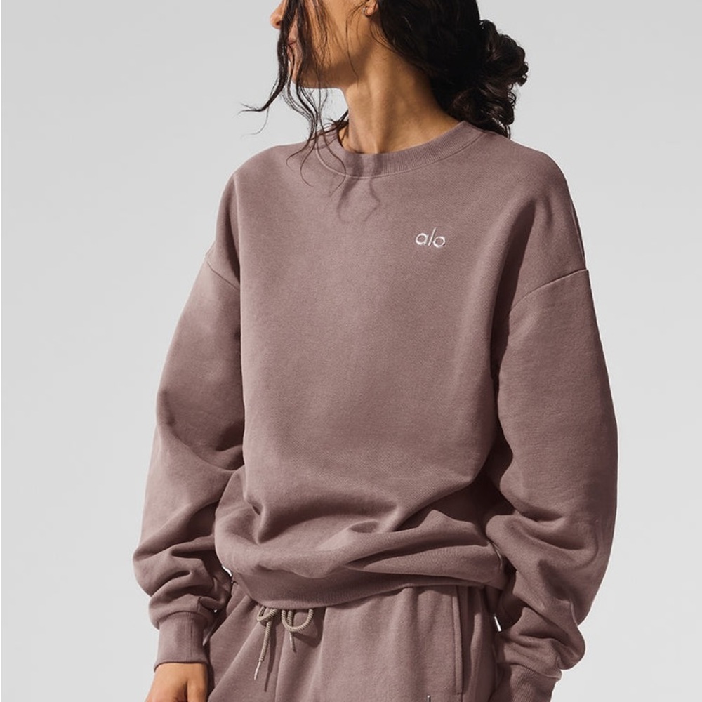 ALO Crew Neck Pullover Mushroom - M